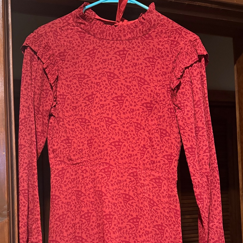 Cleobella Red Patterned Mini Dress